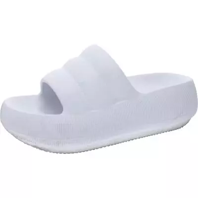 Mia Womens Kandy  White Slip On Platform Sandals Shoes 7 Medium (BM) BHFO 4791 • $16.99