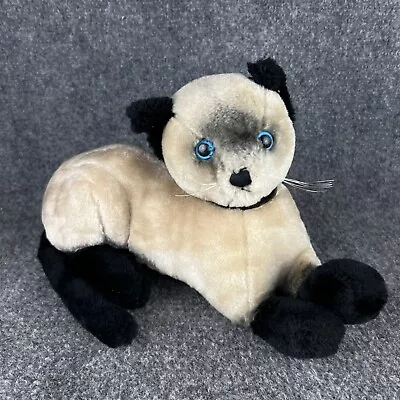 Vintage DAKIN Siamese Cat Plush Stuffed Animal With Blue Eyes From 1973 • $12