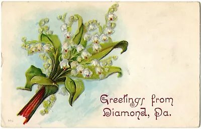 DIAMOND VENANGO County PA - Greetings Embossed Postcard Pennsylvania DPO 1909 • $7.99