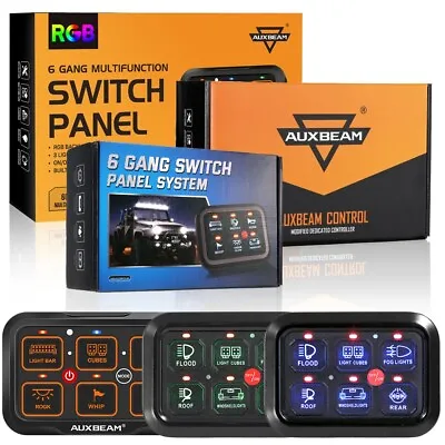 6 Gang Switch Panel 720W LED Light ON-OFF Control For 12V Car RV Boat Marine • $130.99