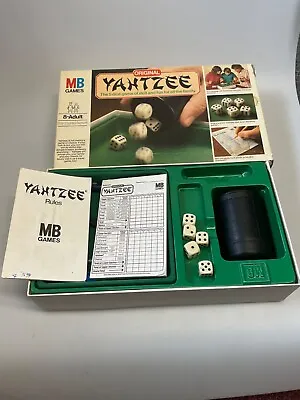 YAHTZEE VINTAGE Dice Game 1982 MB Games. Complete (Except For Pens) • £14.99