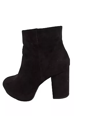 Women's Mossimo Black Ankle Boots Block Heel Zipper Booties Shoes Size 7 ½ • $30