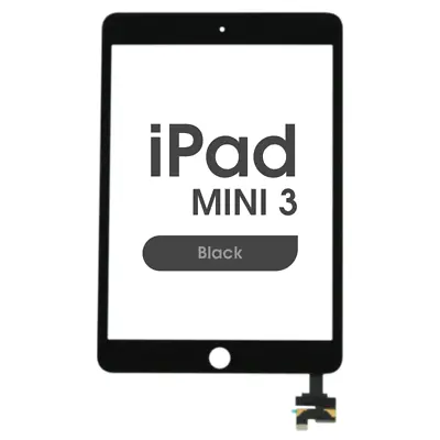 For IPad Mini 3  BLACK Front Panel Digitizer Touch Screen Replacement UK • £6.99