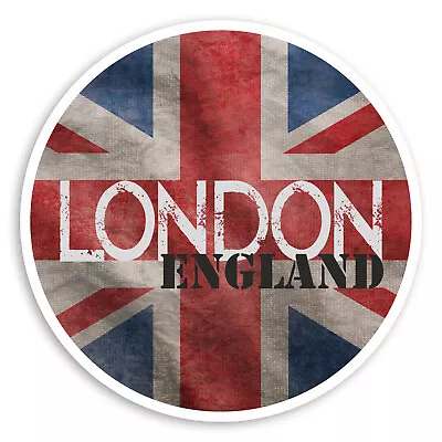 2 X 10cm London England Vinyl Stickers - GB Flag Travel Luggage Sticker #30689 • £3.99