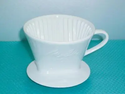 Vintage Melitta #101 White Porcelain Pour-Over Coffee Filter Drip One Hole • $18.95