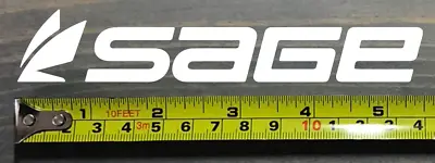 $3.99 • Buy Sage Sticker Fly Fishing Decal Rods Reel Trout White 5.5  Simms Orvis Redington