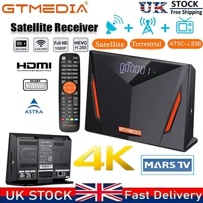 GTMEDIA V8 UHD 4K/HD Satellite Receiver DVB-S2/S2X/T/T2/C Sat+WIFI For SKY Mars • £75