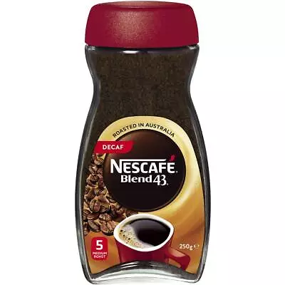 Nescafe Blend 43 Decaf Medium Roast Instant Coffee Jar 250g • $32