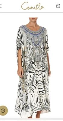 $200 • Buy Camilla Round Neck Lounge Kaftan, Wild Belle. One Size RRP $599