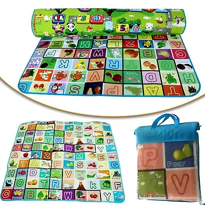 Large Kids Crawling Educational Play Mat Double Side Toddler 200CM X 180CM  • £12.99