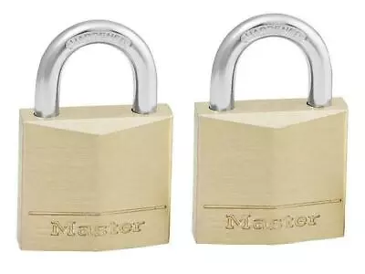 Master Lock Solid Brass 30Mm Padlock 4-Pin - Keyed Alike X 2 MLK130T • £12.49