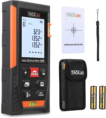 Tacklife HD60 Classic Laser Measure M/In/Ft Mute Laser Distance Meter Measurer • $19.59