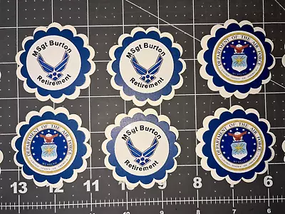 Air Force Party Personalized 3-D Cupcake Toppers 12 Birthday Retirement Boot Cam • $7.99