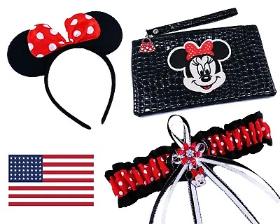 Sexy Minnie Mouse Polka Dot 3pc Womens Halloween Costume Accessories Set 2 Sizes • $21.99