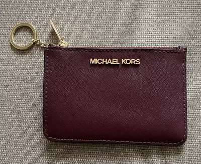 Michael Kors - Nwot - Coin Pouch W/ Id Key Holder Wallet - Burgandy • $24.99