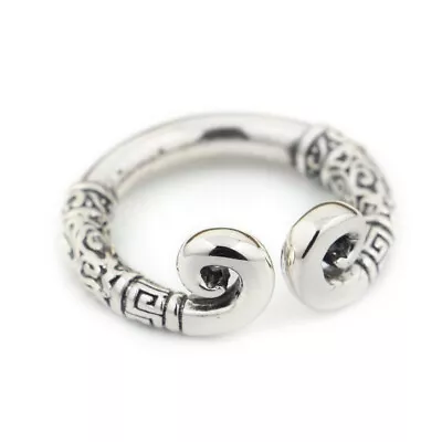 925 Sterling Silver Monkey King Tight Hoop Sizable Ring Punk Jewelry 9W012D • $34.19