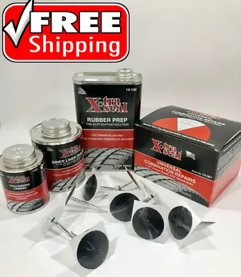 Xtra Seal Tire Repair Complete Combo Kit *Patch-Plug*Glue*Sealant*Pre-Buff  ⛈️ • $89.95