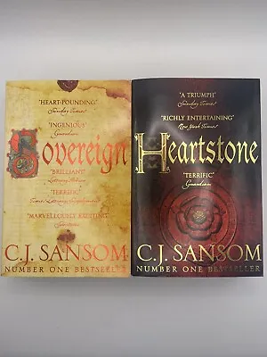 2x C. J. Sansom Paperback Books - Sovereign & Heartstone • £4.95