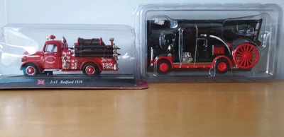 £2 • Buy Two Del Prado 1/43 Scale Fire Engines. 1939 Bedford, 1939 Leyland FK9  