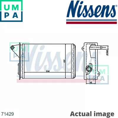 HEAT EXCHANGER INTERIOR HEATING FOR FIAT UNO/Van FIORINO/Box/Body/MPV/Pick/up   • £59.05