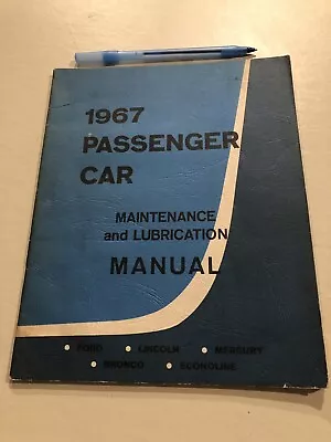 Vintage 1967 Maintenance & Lubrication Manual Ford Mercury Lincoln Bronco  • $13.99