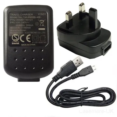 UK 3 PIN MAINS PLUG CHARGER& MICRO USB CABLE For Samsung HTC NOKIA Huawei Phones • £5.49