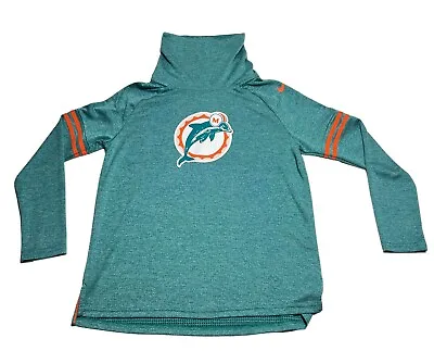 NFL Miami Dolphins Nike Dri Fit Long Sleeve Turtle Neck Teal Adult Size Medium M • $39.90