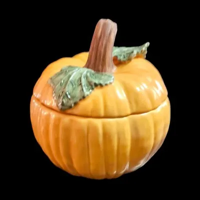 Williams Sonoma Pumpkin Cookie Jar Ceramic Autumn Fall Halloween Thanksgiving • $24