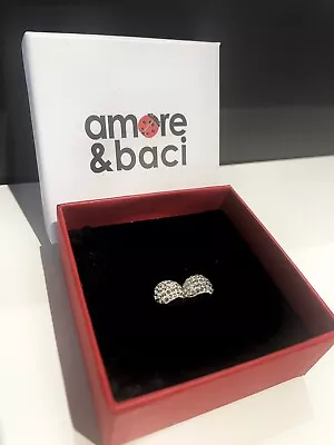 £25 • Buy *Charms* Amore & Baci Swarovski Charm Beads X2 White