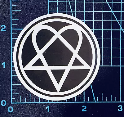 H.I.M. Heartagram HIM Band Logo Vinyl Decal Sticker Free Ship &Track StickerBomb • $4.99