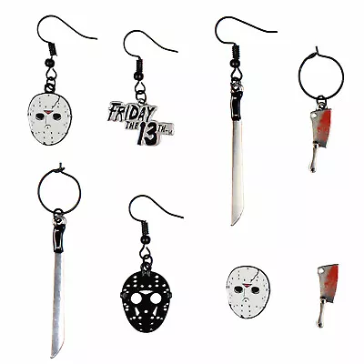 Friday The 13th Costume Jewelry Stud Dangle Closed Back Earrings Set 4 Pack • $16.95
