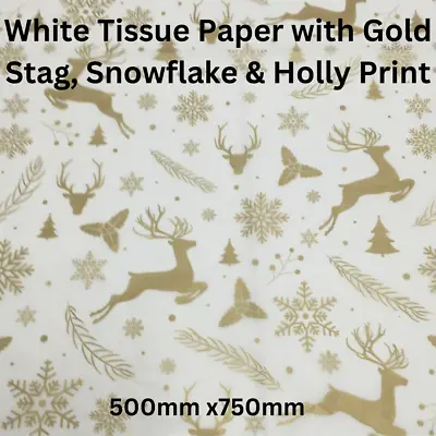 Christmas Wrapping Tissue Paper Coloured Printed Plain  Shredded Paper Hampers • £48