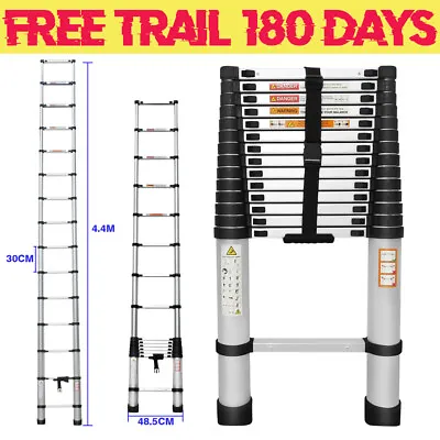 Aluminum Ladder Telescopic Extension Multi-Purpose Scaffold Heavy Duty 14.5FT • $89.60