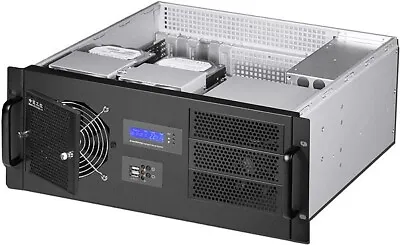 4U (LCD)(3x5.25 O+9xHDDs Bay) Rackmount (D:14.96  Case) (Redundant P S OK! ) NEW • $174.95