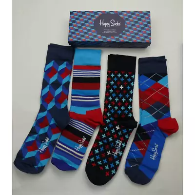 NEW Men's Happy Socks 4 Pack Argyle Stripe • $28