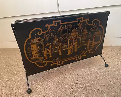 Vintage Atomic Magazine Rack 1950s 1960s Oriental Chinoiserie • £15