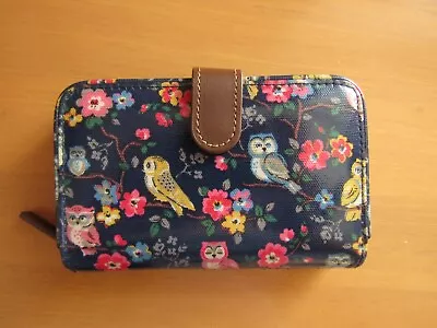 £12 • Buy Cath Kidston Blue Owl Bird Floral Print Purse Wallet