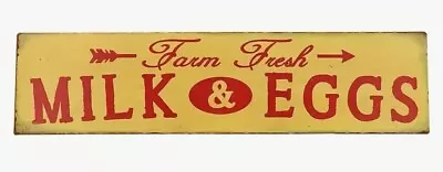 Fresh Milk & Eggs Sign Metal Tin Sign Decor Country NEW • $9.50