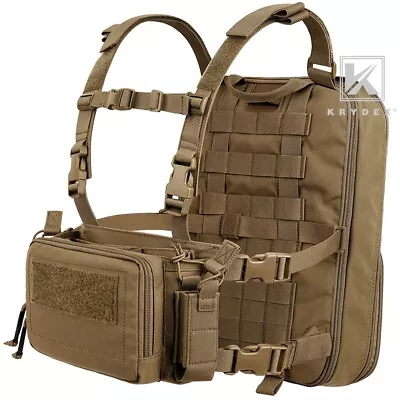 KRYDEX D3CR Chest Rig Rifle Pistol Magazine Pouch And D3 Flatpack Backpack Coyot • $109.95