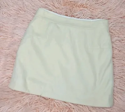 J.Crew Ivory  Wool Blend Lined Mini Skirt Women's Size 4 • $12