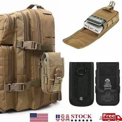 Men Cell Phone Belt Pack Bag Universal Tactical  Molle Waist Pouch Holster Case • $7.99