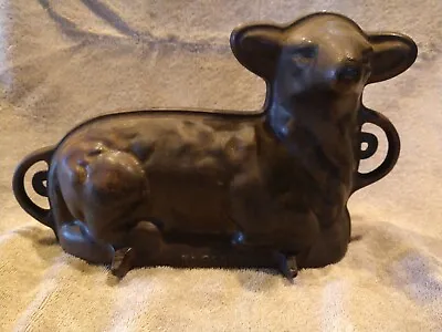 Vintage Cast Iron Griswold 866 Lamb Cake Mold Two Piece 921 & 922 - Pristine! • $120