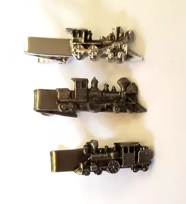 Collection Of Vintage Train Steam Locomotive Tie Clips • $9.95