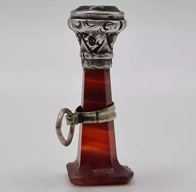 Antique Agate Fob Intaglio Seal Depicting Two Birds 26mm • £49