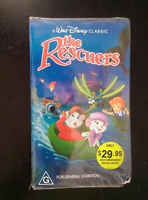 The Rescuers (1977) Rare Clamshell Case ** Tested VHS ** Good Cond Free Post • $19