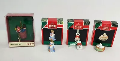 Hallmark Keepsake Enesco Miniature Ornaments Assorted Original Boxes X 4 Lot • $5.60