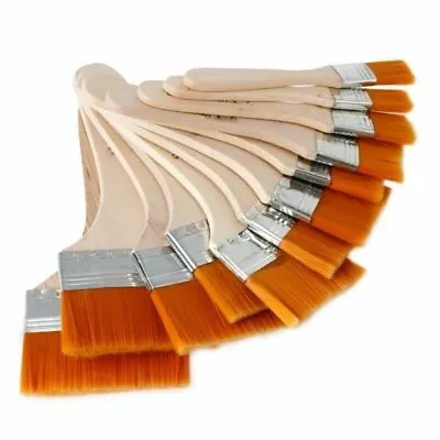 12Pcs/Set Wooden Oil Painting Brushes Artist Acrylic Panit Art Limner Tools • £7.04