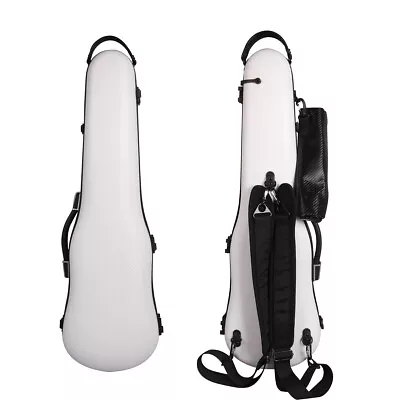 Violin Case Full Size White Carbon Fiber Light With Duarble Handles Back Straps • $149