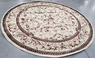 IVORY / IVORY 8' X 8' Round Damaged Rug Reduced Price 1172729499 LNH322A-8R • $102