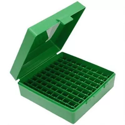 MTM Ammo Box Small Pistol 100 Round Green Fits 9mm P-100-9-10 • $21